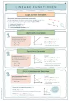 Vorschau - Merkblätter - Merkblatt Lineare Funktionen: Lage zweier Geraden (3 Fälle) - Seite 1
