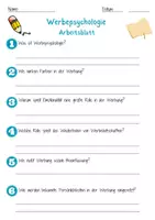 Vorschau - Arbeitsblätter - Werbepsychologie Arbeitsblatt 7. & 8. Klasse Konsumverhalten AB mit Lösungen - Seite 1