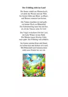 Vorschau - Merkblätter - Frühlingsgedicht - Deckblatt