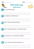 Vorschau - Arbeitsblätter - Elektrofahrzeuge Arbeitsblatt 7. & 8. Klasse Nachhaltiger Verkehr AB mit Lösungen - Seite 1
