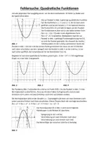 Vorschau - Arbeitsblätter - Fehlersuche_Quadratische Funktionen - Deckblatt