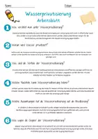 Vorschau - Arbeitsblätter - Wasserprivatisierung Arbeitsblatt 7. & 8. Klasse Privatisierung AB mit Lösungen - Seite 2