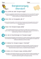 Vorschau - Arbeitsblätter - Energieversorgung Arbeitsblatt 7. & 8. Klasse Öffentliche Daseinsvorsorge AB mit Lösungen - Seite 2