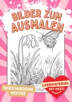 Vorschau - Arbeitsblätter - Abstrakte Frühlingsbilder Ausmalbilder Frühling Dekoration Frühling - Deckblatt