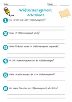 Vorschau - Arbeitsblätter - Wildtiermanagement Arbeitsblatt 7. & 8. Klasse Naturschutzpolitik AB mit Lösungen - Seite 1
