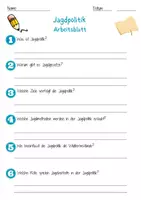 Vorschau - Arbeitsblätter - Jagdpolitik Arbeitsblatt 7. & 8. Klasse Wildtiermanagement AB mit Lösungen - Seite 1
