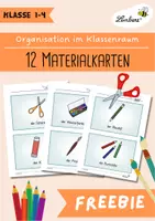 Vorschau - Bildkarten - Organisation im Klassenzimmer: Materialkarten - Deckblatt