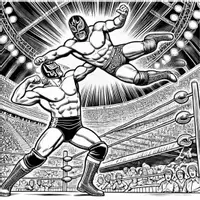 anteprima - Materiale per pittura e bricolage - Wrestling Disegni da Colorare (50 Illustrazioni) - Pagina 1
