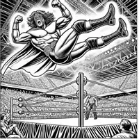 anteprima - Materiale per pittura e bricolage - Wrestling Disegni da Colorare (50 Illustrazioni) - Pagina 3