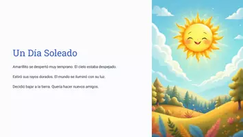 Vista previa - Presentaciones - El Viaje de Amarillito - Enseña el color Amarillo - página 1
