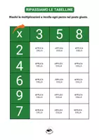 anteprima - Esercizi - Puzzle delle Tabelline - Ripasso e Consolidamento. - Pagina di copertina