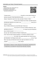 Vorschau - Arbeitsblätter - Arbeitsblätter zum Thema "Türkische Sprache" (Lückentext, Hörverstehen) + Lösung & MP3 - Deckblatt