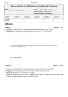 Vorschau - Klassenarbeiten - Klassenarbeit - UE: "Zellbiologie" & "Ernährung und Verdauung" - Seite 1