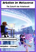 Vorschau - Arbeitsblätter - Arbeiten im Metaverse: Virtuelle Arbeitswelten - Deckblatt