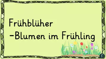 Vorschau - Präsentationen/Tafelbilder - Frühblüher_Tafelbilder_Sachunderricht_Klasse1-2 - Seite 1