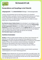 Vorschau - Stundenentwürfe - Unterrichtsstunde: Hautprobleme und Hautpflege in der Pubertät - Seite 1