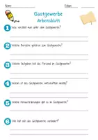Vorschau - Arbeitsblätter - Gastgewerbe Arbeitsblatt 7. & 8. Klasse Hotellerie AB mit Lösungen - Seite 1
