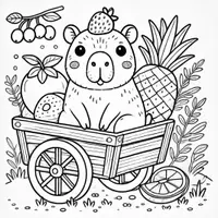 förhandsvisning - Capybara Målarbok (50 Söta Målarbilder) - sida 2