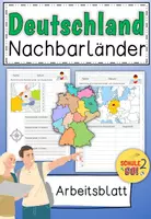 Vorschau - Arbeitsblätter - Deutschland / Nachbarländer / Europa - Deckblatt