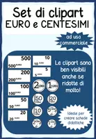anteprima - Clipart / Immagini originali - Set di clipart Euro e Cent per creare schede didattiche - Pagina di copertina