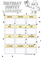 Vorschau - Arbeitsblätter - Class birthday poster and survey Ordinal numbers - Seite 2