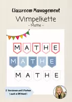 Vorschau - Poster - Wimpelkette Fächer - Materialpaket (Mathe, Deutsch, Englisch, SU, Religion & Leseecke) - Seite 1