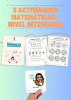 Vista previa - Hojas de trabajo - Actividades matemáticas - Nivel intermedio - Portada