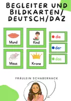 Vorschau - Fördermaterial/Inklusion - Begleiter und Bilder: Lernkarten zur Zuordnung für Kinder - Deckblatt