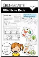 Vorschau - Stundenentwürfe - Wörtliche Rede - Materialpaket - Deckblatt
