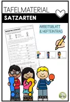 Vorschau - Arbeitsblätter - Satzarten - Satzschlusszeichen - Satzarten erkennen - Deckblatt