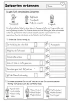 Vorschau - Arbeitsblätter - Satzarten - Satzschlusszeichen - Satzarten erkennen - Seite 2