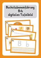 Vorschau - Präsentationen/Tafelbilder - Buchstabeneinführung B - digitales Tafelbild - Deckblatt