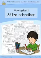 Vorschau - Arbeitsblätter - Übungsheft: Sätze schreiben (Selbstlernheft, Kl. 1-2) - Deckblatt