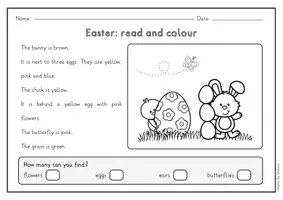 Vorschau - Arbeitsblätter - Easter read and colour - 8 Bilder, 2-fach differenziert (Englisch) - Seite 3
