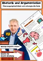 Vorschau - Arbeitsblätter - Rhetorik und Argumentation - Deutsch Kommunikation - Deckblatt