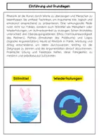 Vorschau - Arbeitsblätter - Rhetorik und Argumentation - Deutsch Kommunikation - Seite 1
