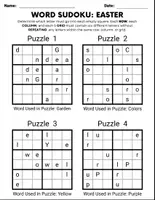 Vorschau - Spiele - Easter: logic puzzle & Word Sudoku Activities with Answers - Seite 2