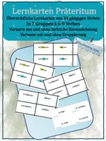 Vorschau - Fördermaterial/Inklusion - Lernkarten Präteritum - Deckblatt