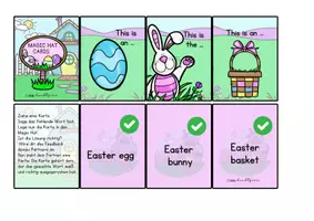 Vorschau - Stationenlernen - Easter | Wortschatz üben | Magic Hat Karten - Seite 2