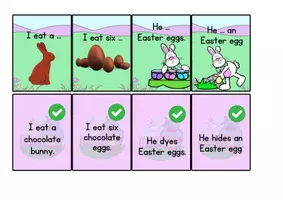 Vorschau - Stationenlernen - Easter | Wortschatz üben | Magic Hat Karten - Seite 3
