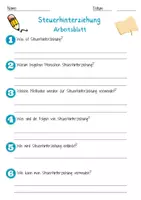 Vorschau - Arbeitsblätter - Steuerhinterziehung Arbeitsblatt 7. & 8. Klasse Geldwäsche AB mit Lösungen - Seite 1