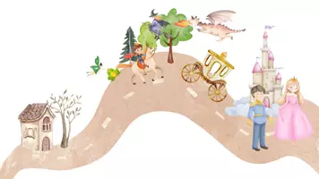 Vorschau - Arbeitsblätter - Erzählaufbau von Märchen (Märchenweg) - Deckblatt