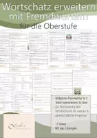 Vorschau - Arbeitsblätter - Wortschatz erweitern mit Fremdwörtern - für Oberstufe - Deckblatt