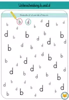 Vorschau - Arbeitsblätter - Arbeitsblatt zur Unterscheidung von b und d - Seite 2