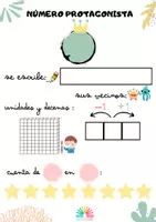 Vista previa - Decoración del aula - NÚMERO PROTAGONISTA - página 1