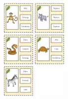 Vorschau - Bildkarten - DaZ: Klammerkarten - Wortschatz Zootiere (zweifach differenziert) - Seite 3