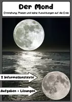 Vorschau - Arbeitsblätter - Der Mond: Entstehung, Phasen und Auswirkungen auf Erde - Deckblatt
