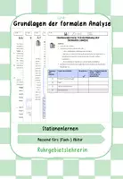 Vorschau - Stationenlernen - Stationenlernen Wiederholung Lyrik formale Analyse - Deckblatt