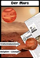 Vorschau - Arbeitsblätter - Der Mars: Geologie Atmosphäre und Erforschung - Deckblatt