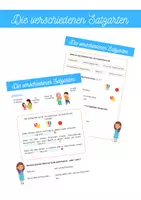Vorschau - Arbeitsblätter - Satzarten und Satzzeichen - Deckblatt